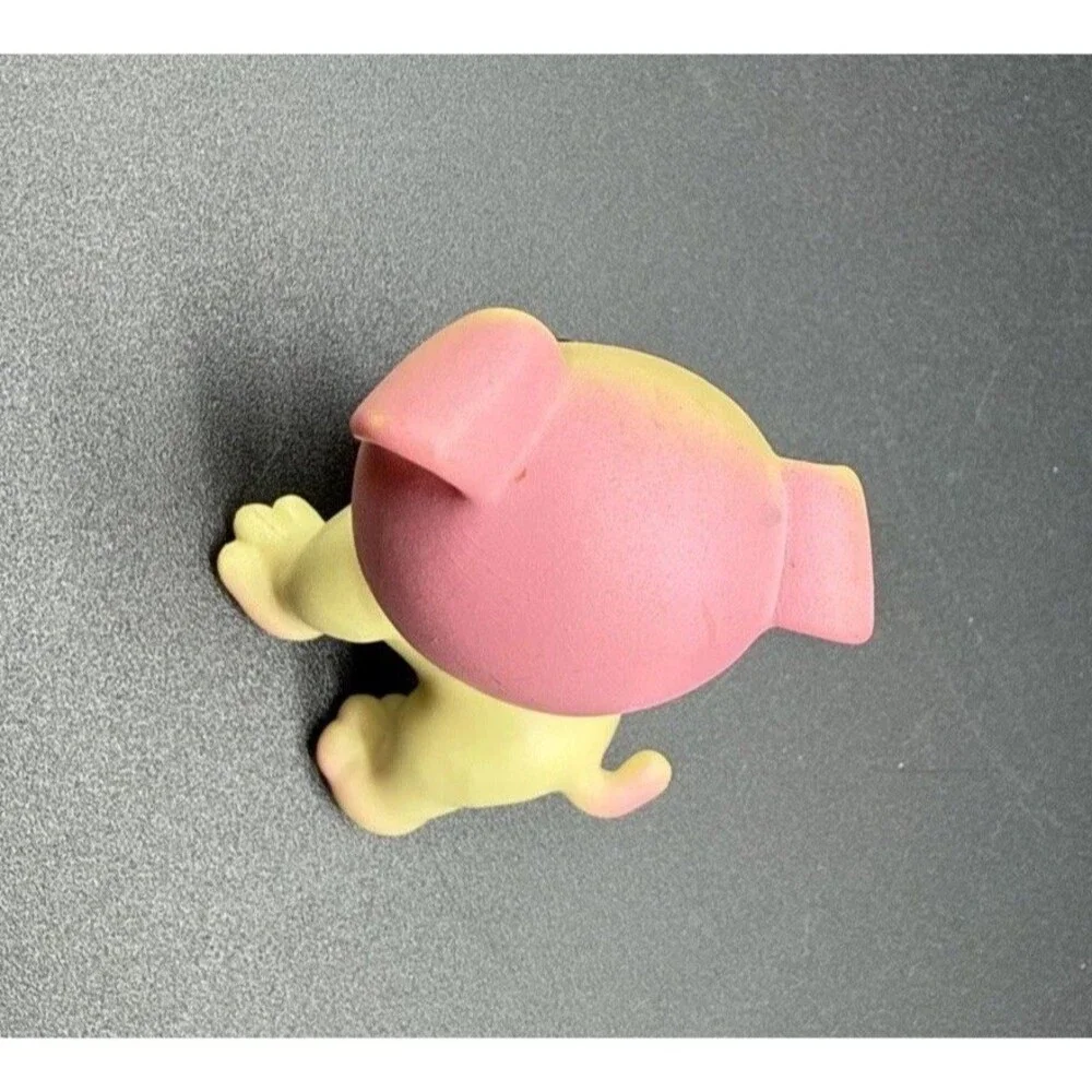 Vintage Beige Pink Dog Toy Figure Figurine 2” My pet pals